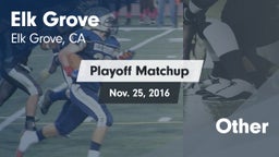 Matchup: Elk Grove High vs. Other 2016