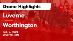 Luverne  vs Worthington  Game Highlights - Feb. 6, 2020