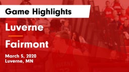 Luverne  vs Fairmont Game Highlights - March 5, 2020