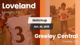 Matchup: Loveland  vs. Greeley Central  2018