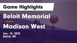 Beloit Memorial  vs Madison West  Game Highlights - Jan. 15, 2023