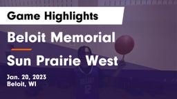 Beloit Memorial  vs Sun Prairie West  Game Highlights - Jan. 20, 2023
