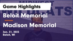 Beloit Memorial  vs Madison Memorial  Game Highlights - Jan. 31, 2023