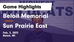 Beloit Memorial  vs Sun Prairie East  Game Highlights - Feb. 3, 2023