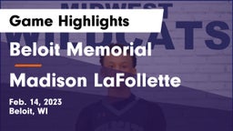 Beloit Memorial  vs Madison LaFollette Game Highlights - Feb. 14, 2023