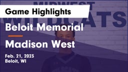 Beloit Memorial  vs Madison West  Game Highlights - Feb. 21, 2023