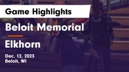 Beloit Memorial  vs Elkhorn  Game Highlights - Dec. 12, 2023