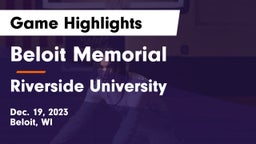Beloit Memorial  vs Riverside University  Game Highlights - Dec. 19, 2023