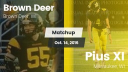 Matchup: Brown Deer High vs. Pius XI  2016
