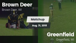Matchup: Brown Deer High vs. Greenfield  2018