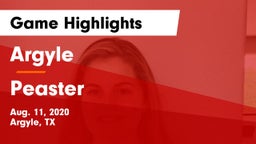 Argyle  vs Peaster  Game Highlights - Aug. 11, 2020