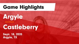 Argyle  vs Castleberry  Game Highlights - Sept. 18, 2020