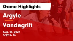 Argyle  vs Vandegrift  Game Highlights - Aug. 25, 2022