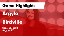 Argyle  vs Birdville  Game Highlights - Sept. 20, 2022