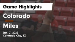 Colorado  vs Miles  Game Highlights - Jan. 7, 2022