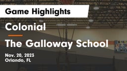 Colonial  vs The Galloway School Game Highlights - Nov. 20, 2023