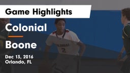 Colonial  vs Boone  Game Highlights - Dec 13, 2016