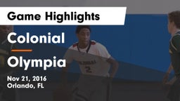 Colonial  vs Olympia  Game Highlights - Nov 21, 2016