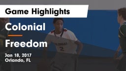 Colonial  vs Freedom  Game Highlights - Jan 18, 2017