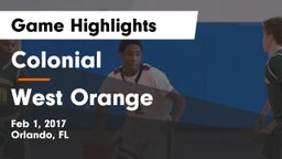 Colonial  vs West Orange  Game Highlights - Feb 1, 2017