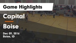 Capital  vs Boise  Game Highlights - Dec 09, 2016