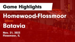 Homewood-Flossmoor  vs Batavia  Game Highlights - Nov. 21, 2023