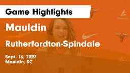 Mauldin  vs Rutherfordton-Spindale Game Highlights - Sept. 16, 2023