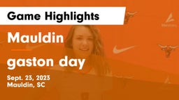 Mauldin  vs gaston day Game Highlights - Sept. 23, 2023