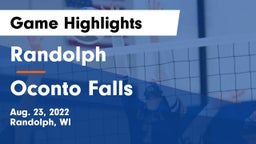 Randolph  vs Oconto Falls  Game Highlights - Aug. 23, 2022