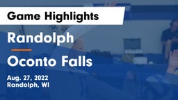 Randolph  vs Oconto Falls Game Highlights - Aug. 27, 2022