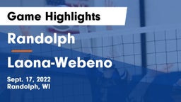 Randolph  vs Laona-Webeno Game Highlights - Sept. 17, 2022