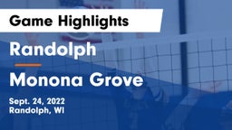 Randolph  vs Monona Grove  Game Highlights - Sept. 24, 2022