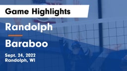 Randolph  vs Baraboo  Game Highlights - Sept. 24, 2022