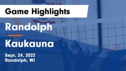 Randolph  vs Kaukauna  Game Highlights - Sept. 24, 2022