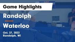 Randolph  vs Waterloo  Game Highlights - Oct. 27, 2022