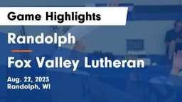 Randolph  vs Fox Valley Lutheran  Game Highlights - Aug. 22, 2023