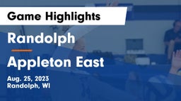 Randolph  vs Appleton East  Game Highlights - Aug. 25, 2023