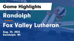 Randolph  vs Fox Valley Lutheran  Game Highlights - Aug. 25, 2023