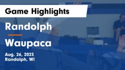 Randolph  vs Waupaca  Game Highlights - Aug. 26, 2023