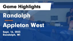 Randolph  vs Appleton West  Game Highlights - Sept. 16, 2023