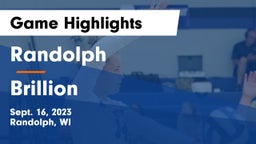 Randolph  vs Brillion  Game Highlights - Sept. 16, 2023