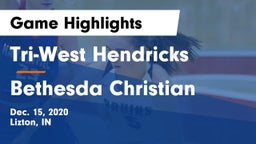 Tri-West Hendricks  vs Bethesda Christian  Game Highlights - Dec. 15, 2020
