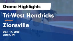 Tri-West Hendricks  vs Zionsville  Game Highlights - Dec. 17, 2020
