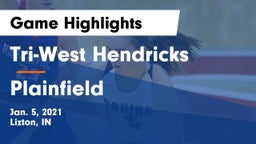 Tri-West Hendricks  vs Plainfield  Game Highlights - Jan. 5, 2021