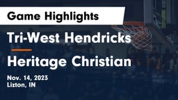 Tri-West Hendricks  vs Heritage Christian  Game Highlights - Nov. 14, 2023