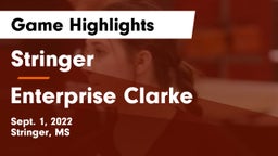 Stringer  vs Enterprise Clarke Game Highlights - Sept. 1, 2022