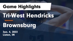 Tri-West Hendricks  vs Brownsburg  Game Highlights - Jan. 4, 2022