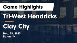 Tri-West Hendricks  vs Clay City  Game Highlights - Dec. 29, 2023