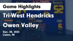 Tri-West Hendricks  vs Owen Valley  Game Highlights - Dec. 28, 2023