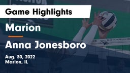 Marion  vs Anna Jonesboro Game Highlights - Aug. 30, 2022